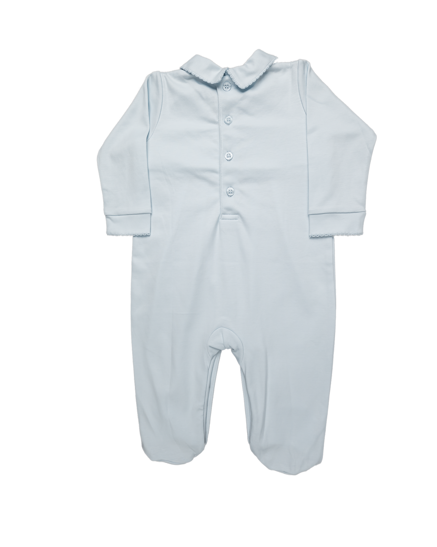 Baby Sweet Bear Boy Open Back Pima Jumpsuit