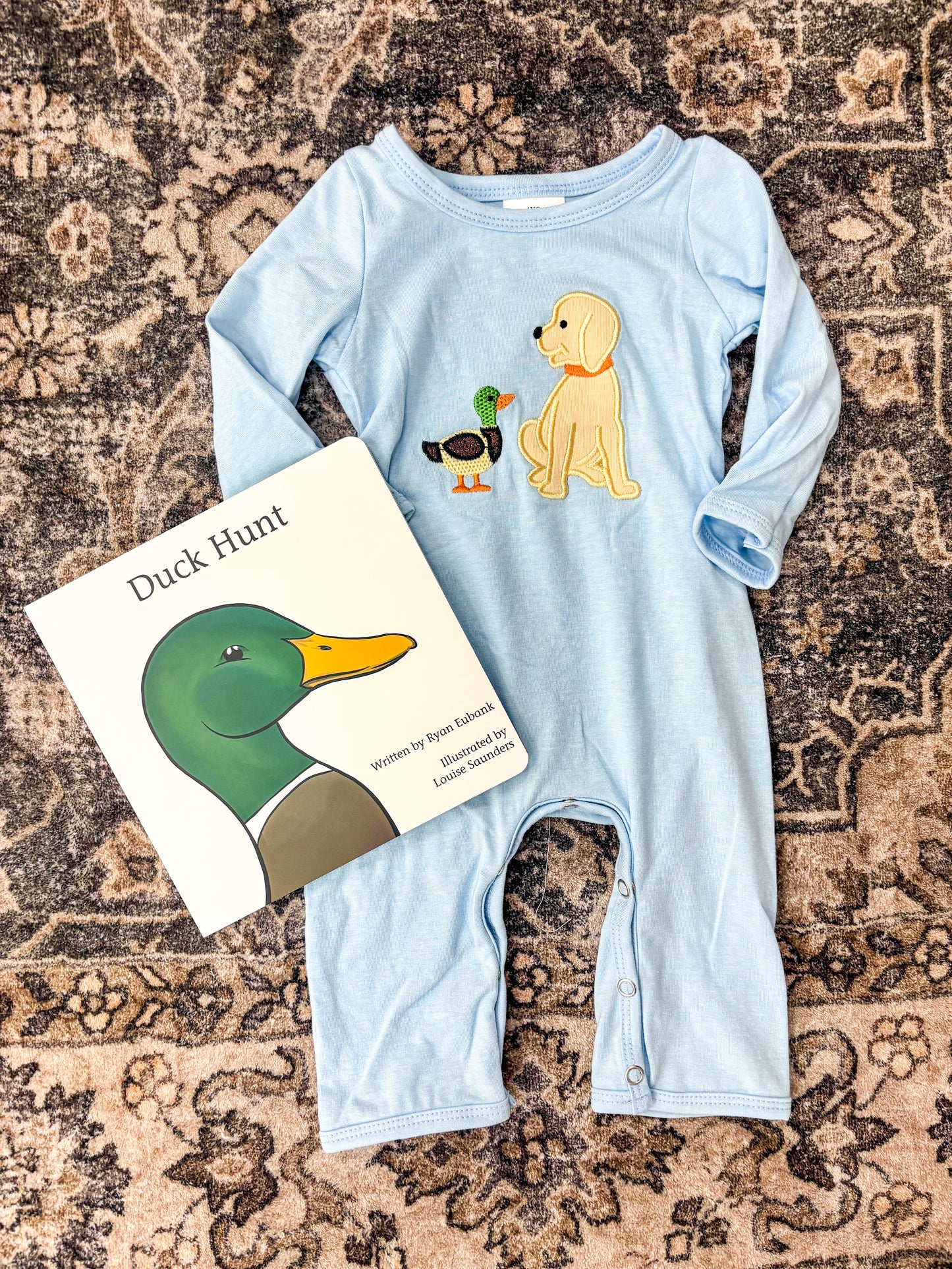 Baby Blue Mallard & Pup Romper