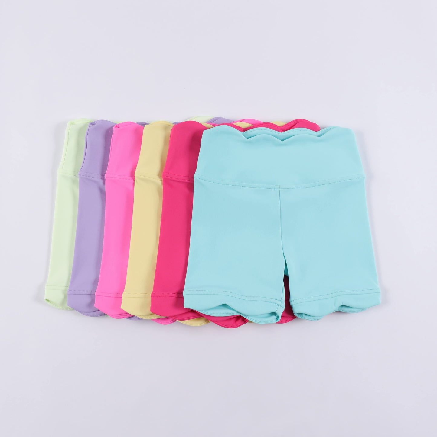 Scalloped Biker Shorts