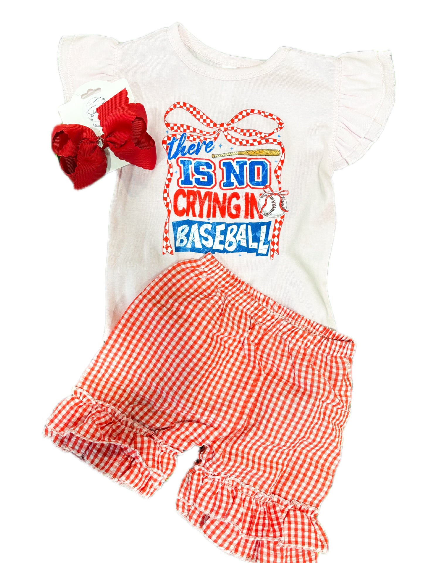 Red Seersucker Shorts