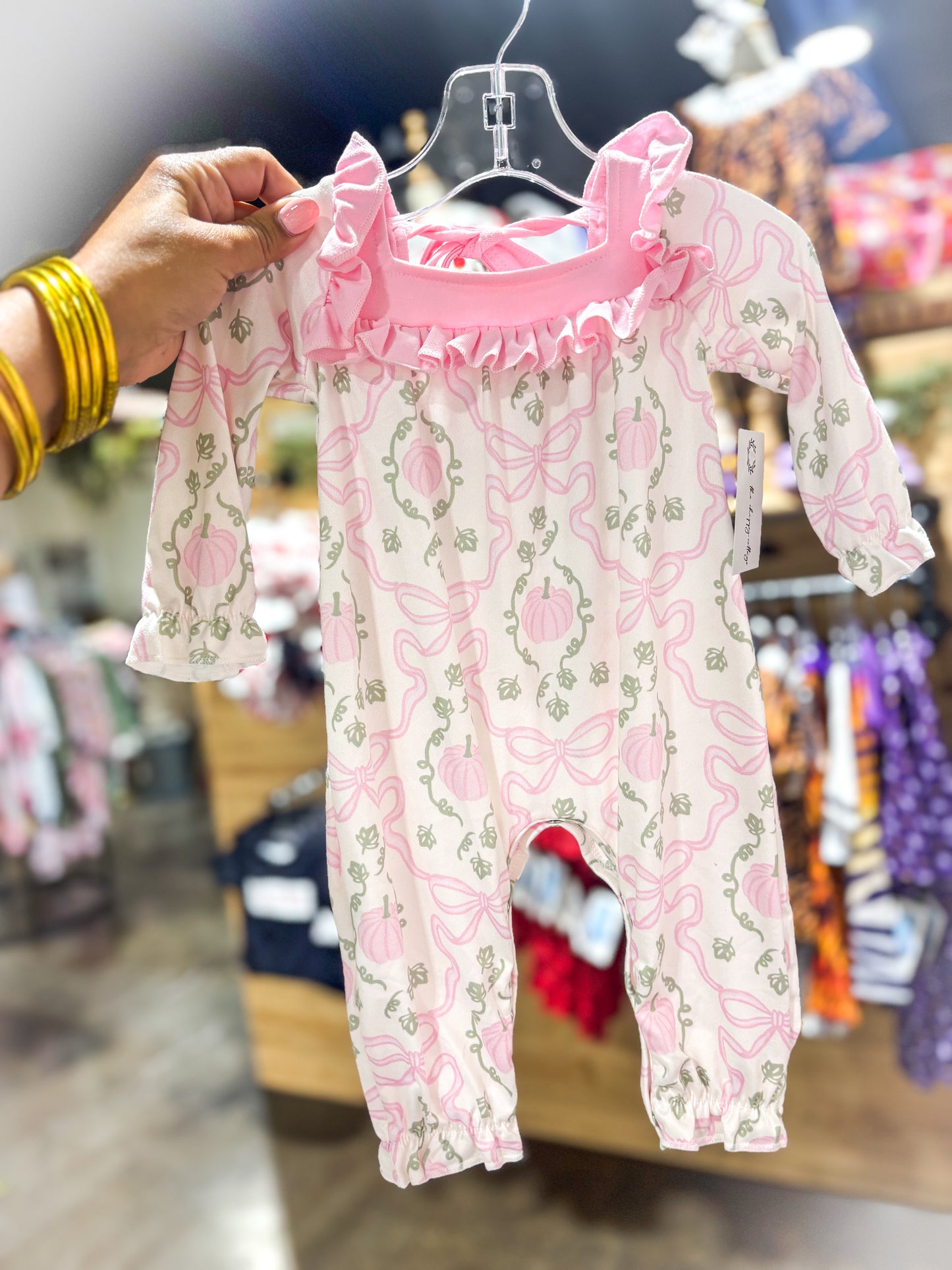 Pink Pumpkin Romper