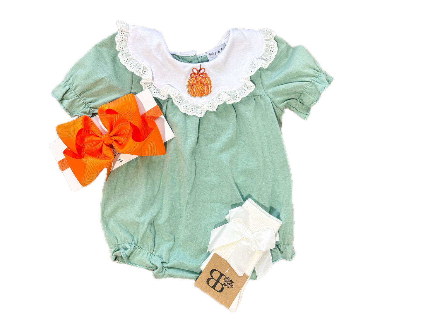 Green Scalloped Pumpkin Bubble