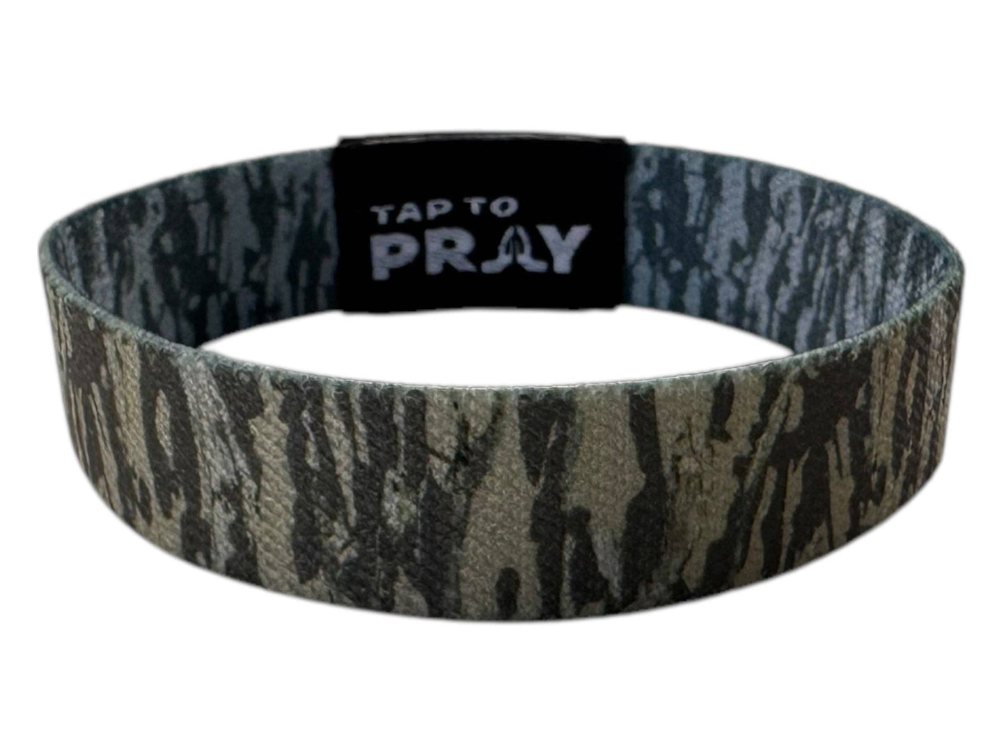 Tap To Pray™ Wristbands - Tree Bark Camo Brown & Grey