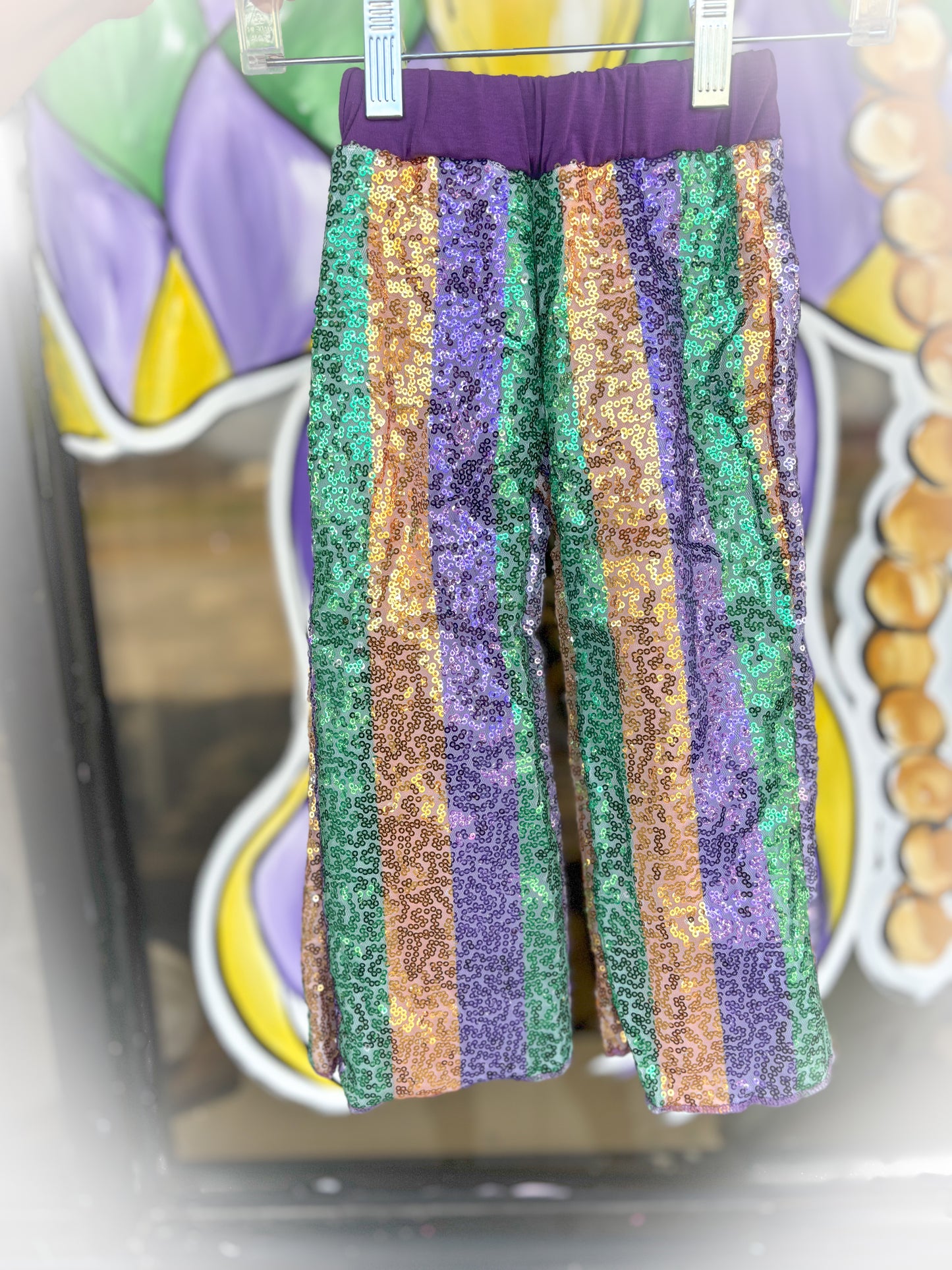 Striped Sequin Bellbottoms