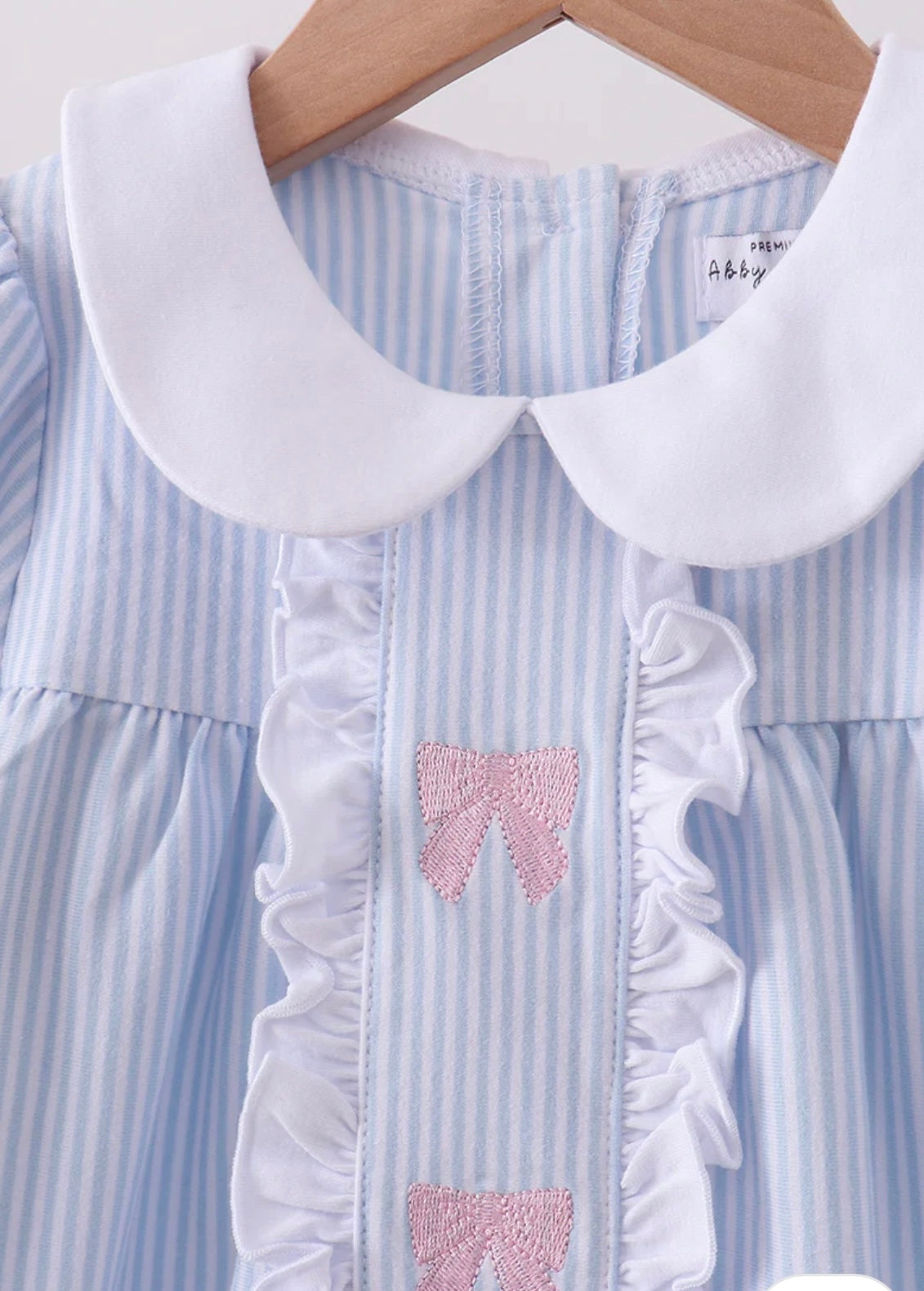 Blue Stripe Bow Dress