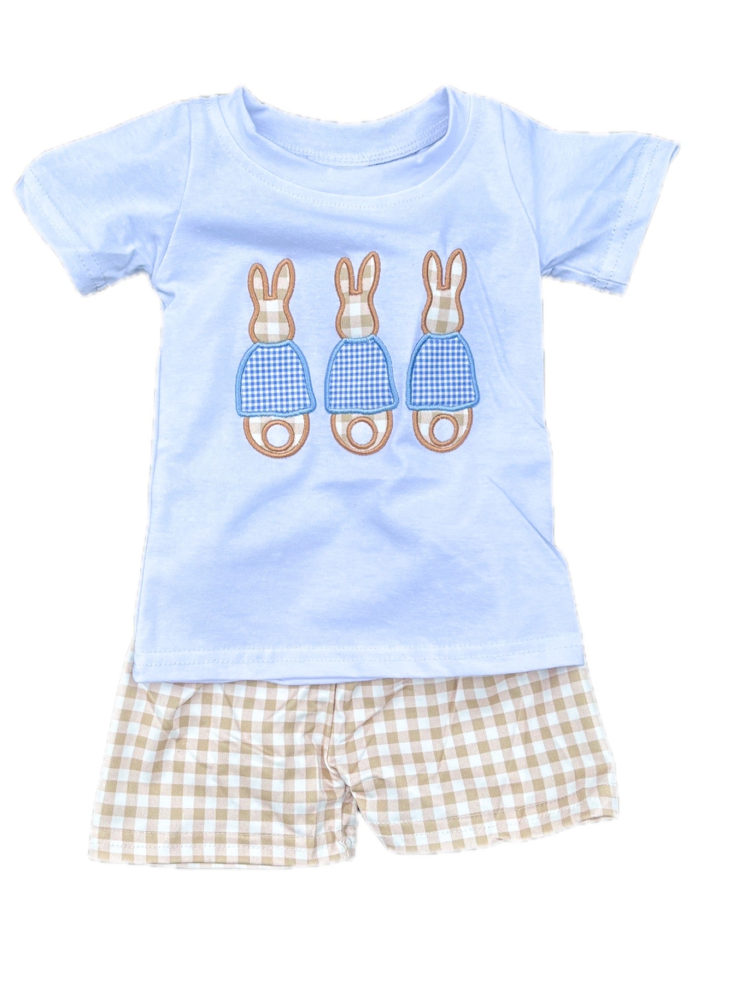 Plaid Bunny Short Set