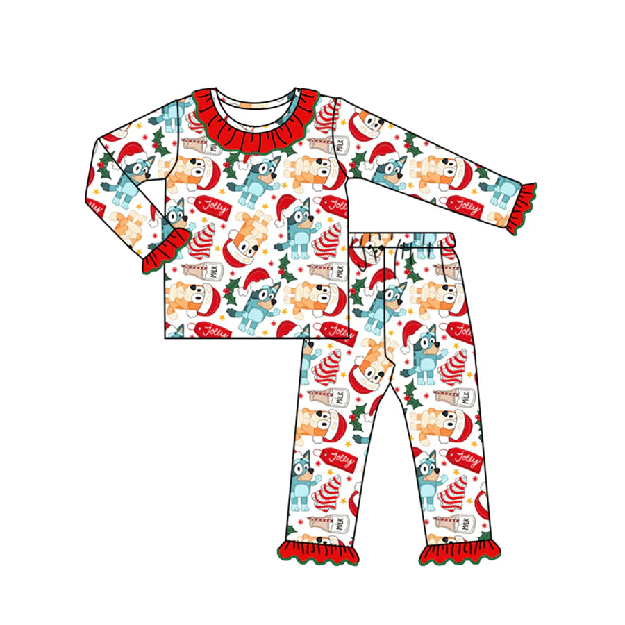 Bluey Christmas Pj Ruffle Pant Set