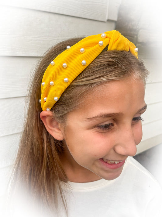 Yellow Pearl Headband