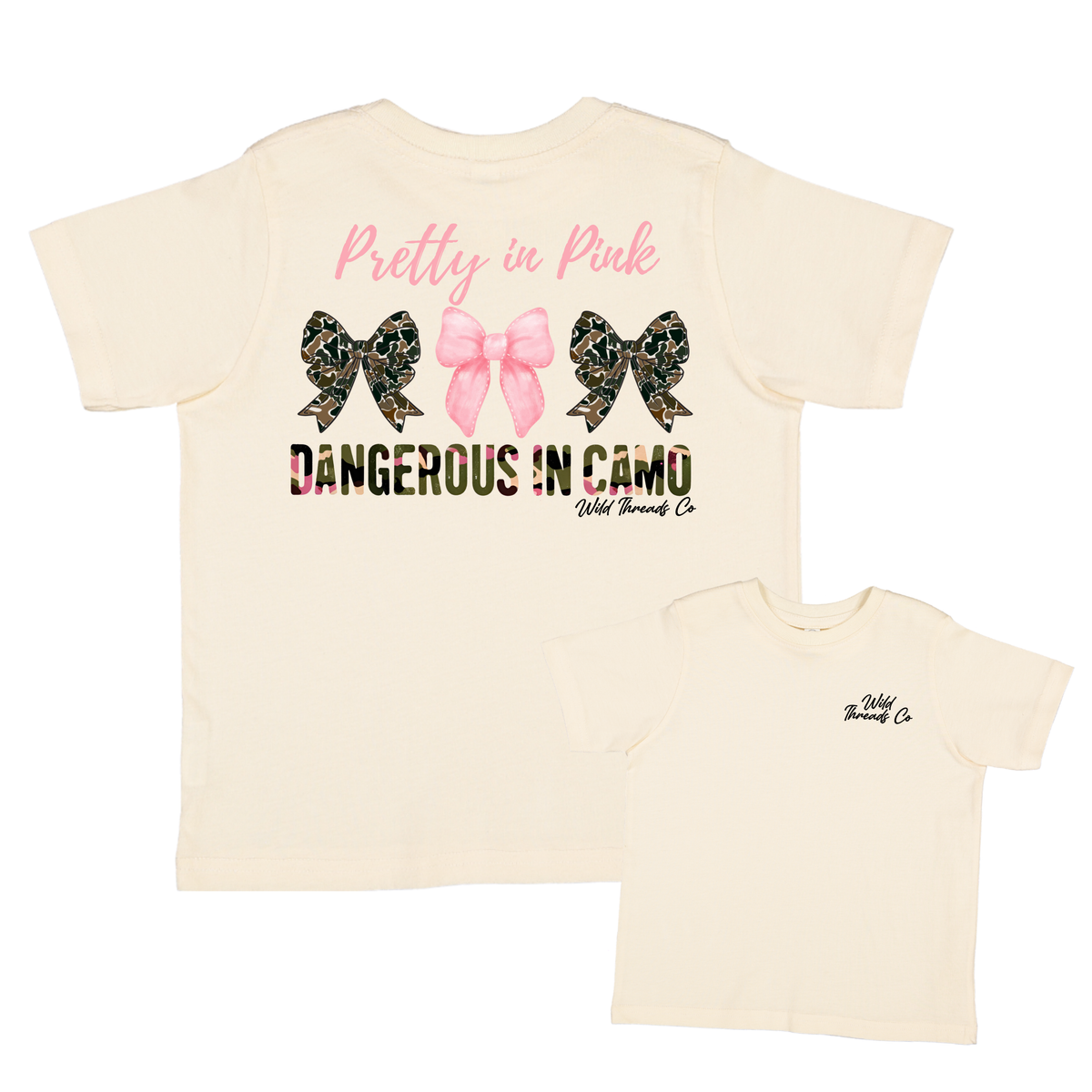 Dangerous In Camo - Bows Tee