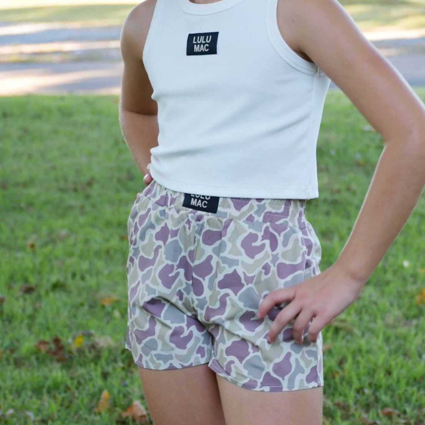 Light Camo LULU MAC SHORTS