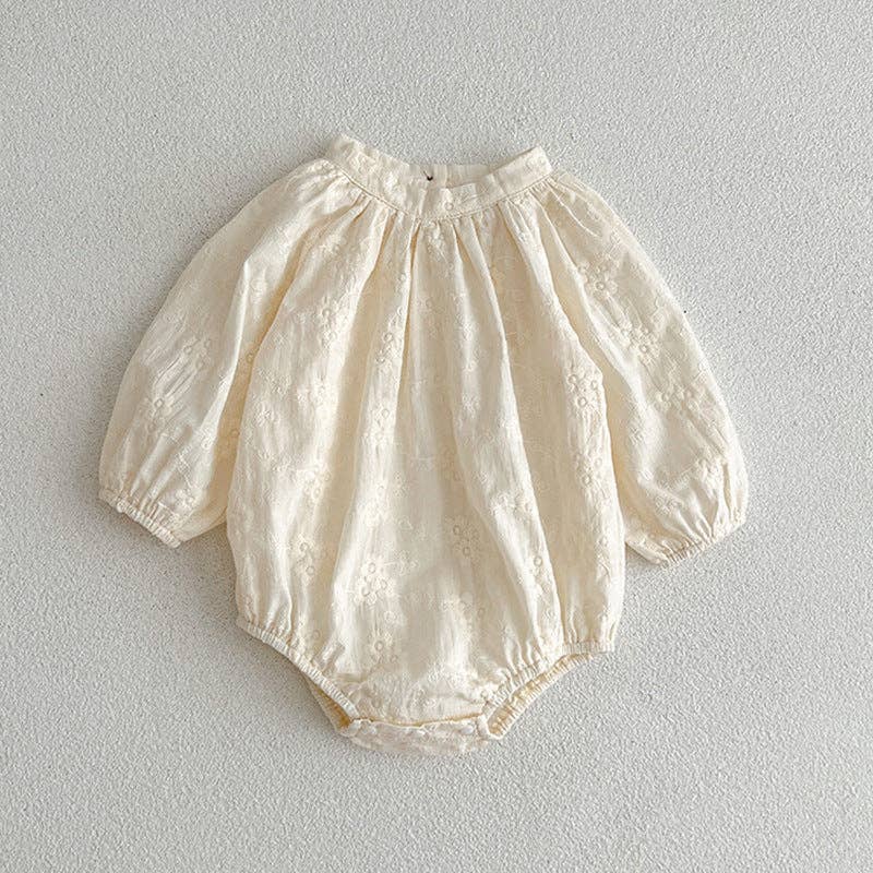 Spring/Fall Embroidery Temperament Girls Long Sleeve Romper
