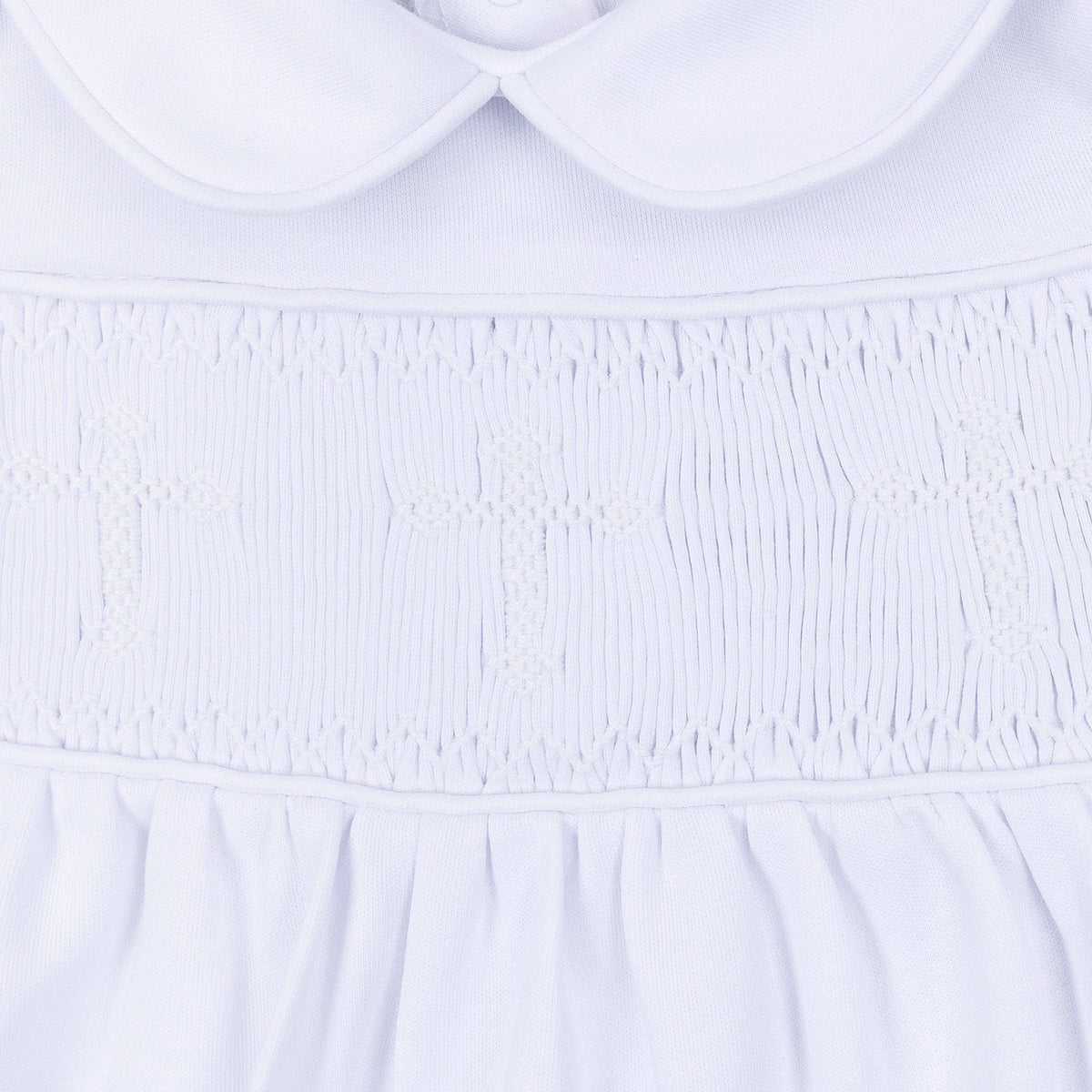 Forever Blessed Smocked Girl Gown - White