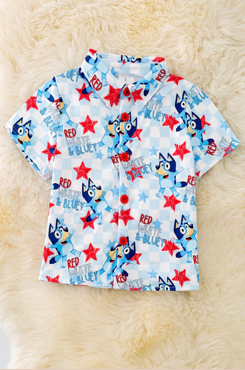 Red, White & Bluey Polo