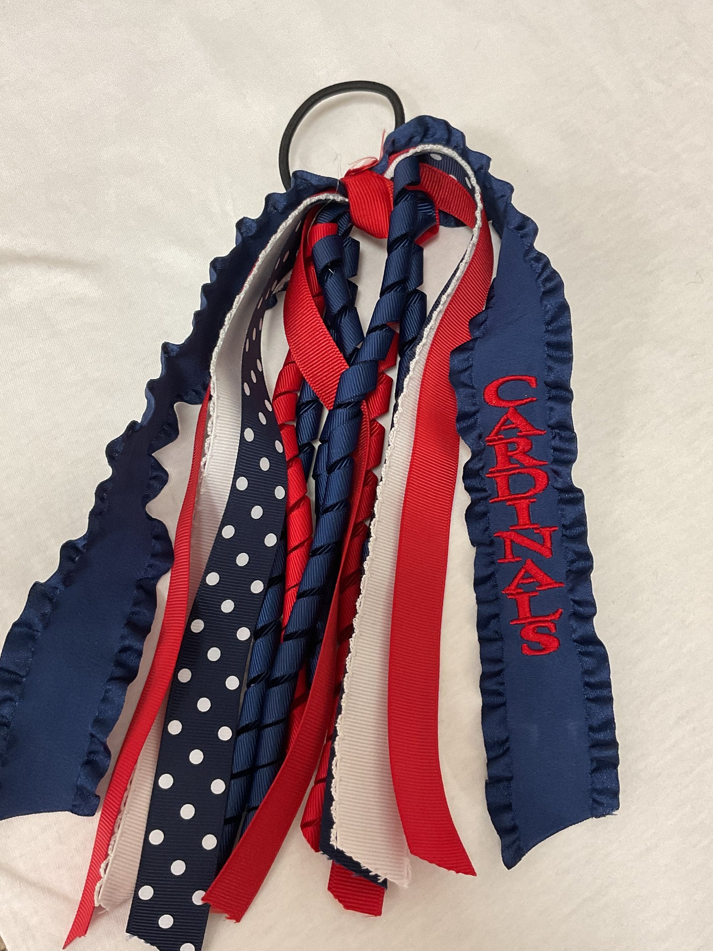 Navy and Red School Bows
