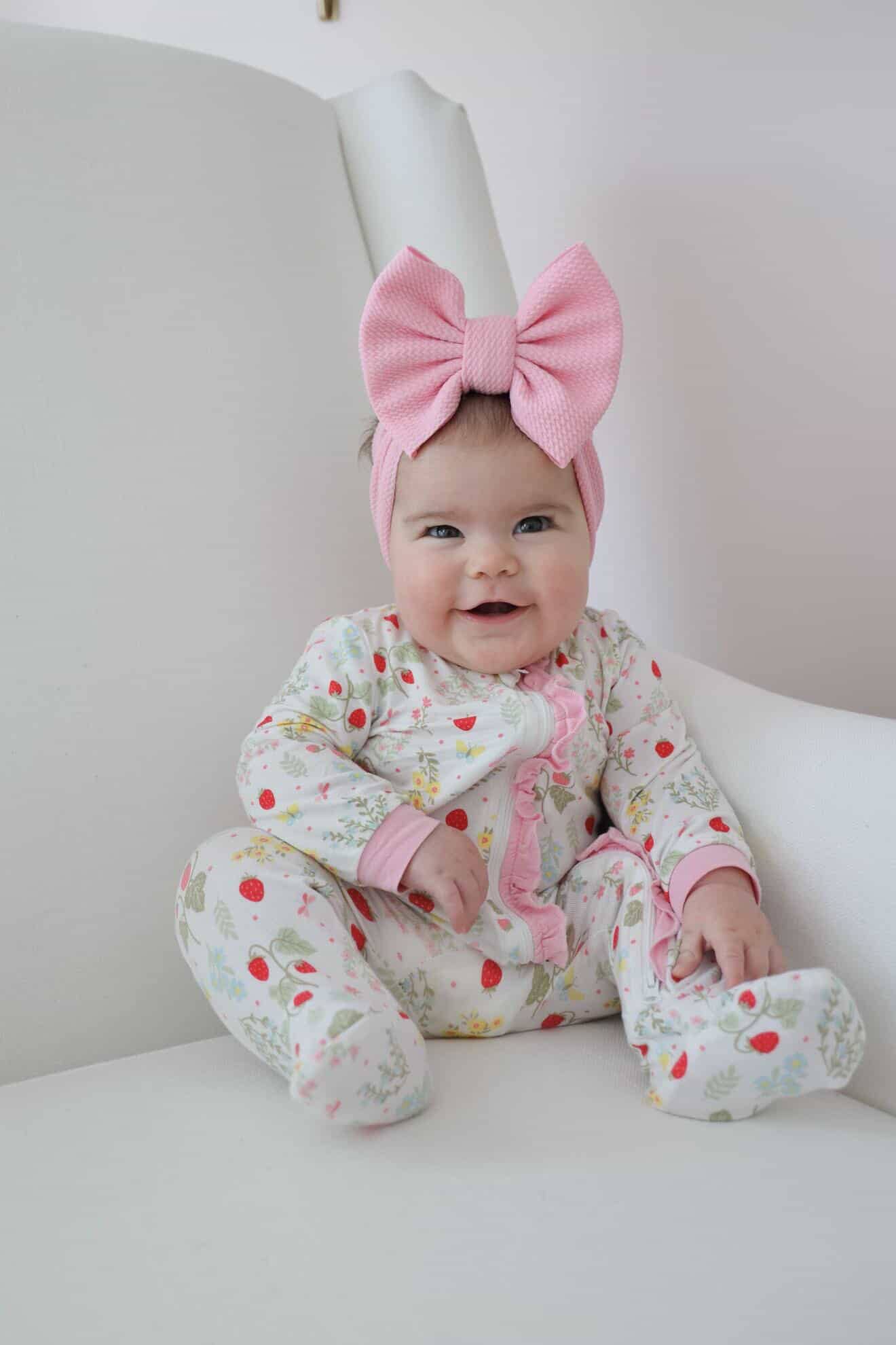 *NEW Light Pink Bullet Bow + Headwrap