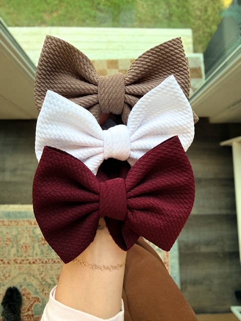 White Bullet Bow + Headwrap Β