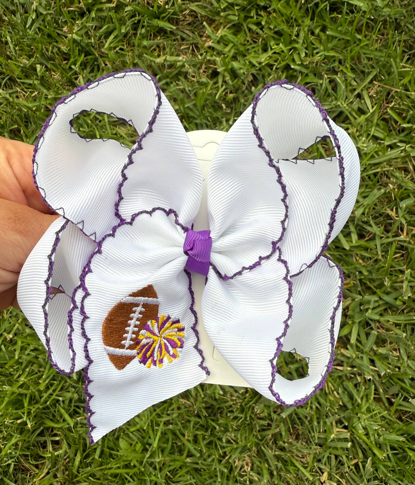Kick-Off Cuties Embroidered Hair Bows