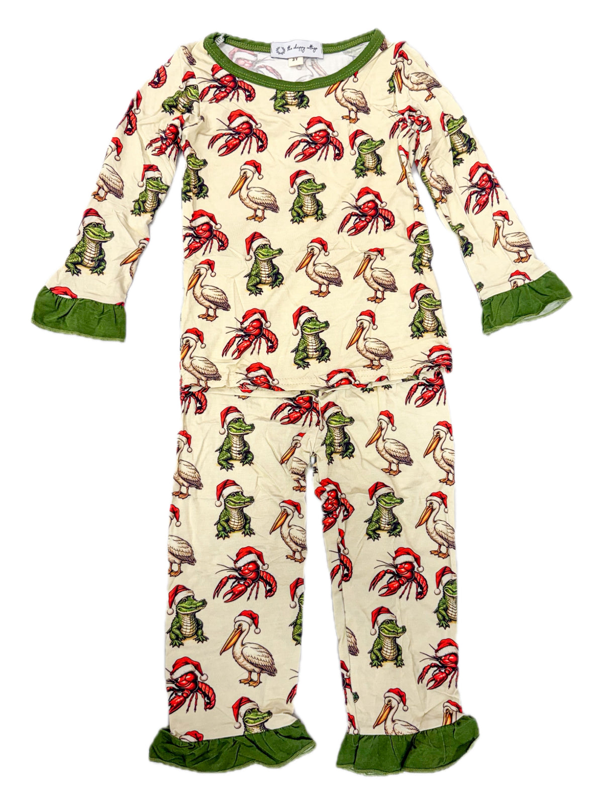 Cajun Christmas Critters Girl Pant Set
