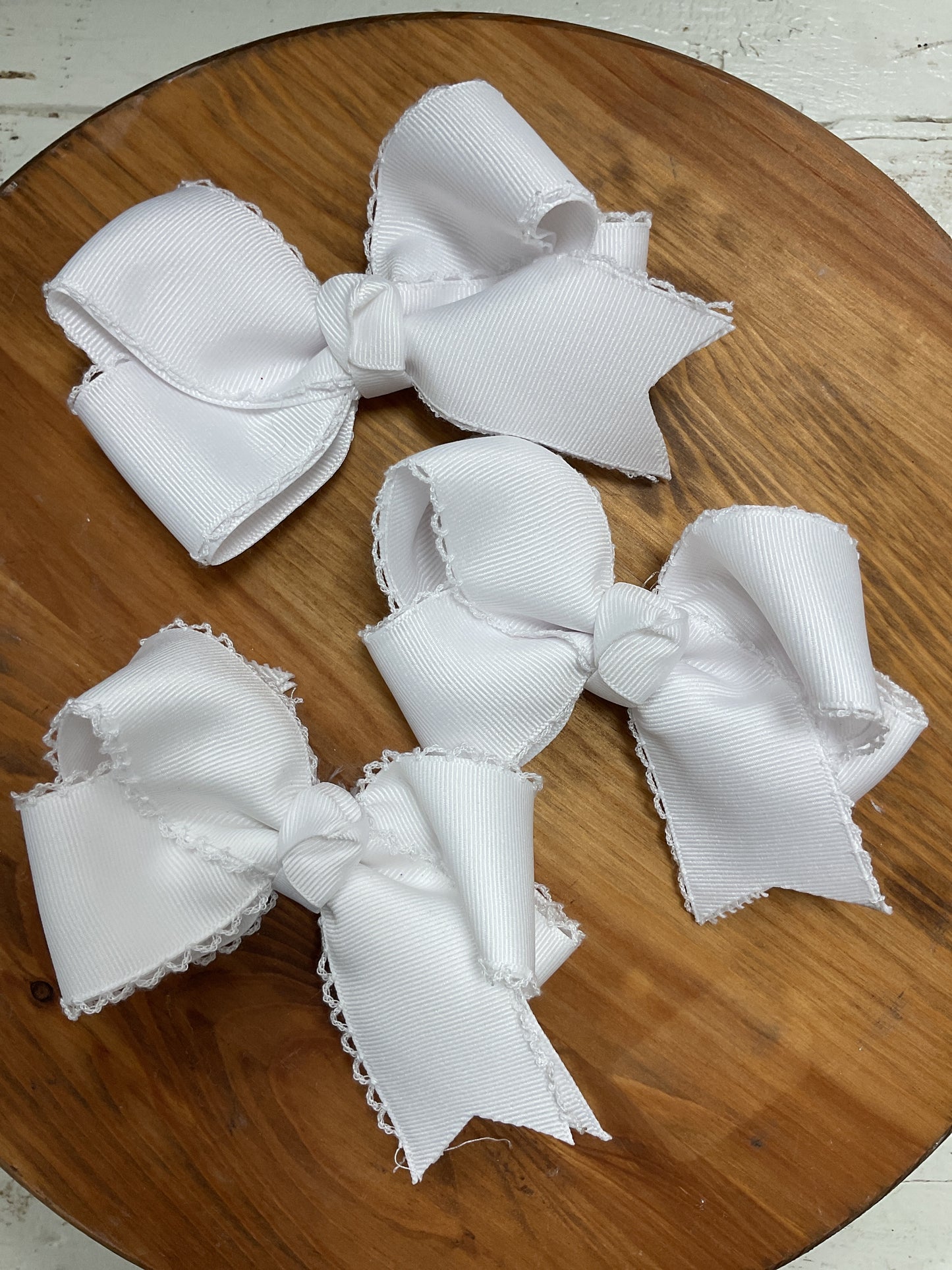 Mini White Hair Clip Bow