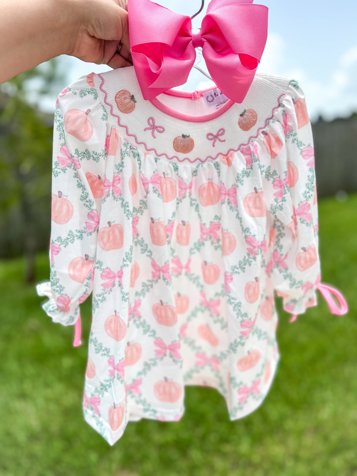 Pumpkin Trellis Smock