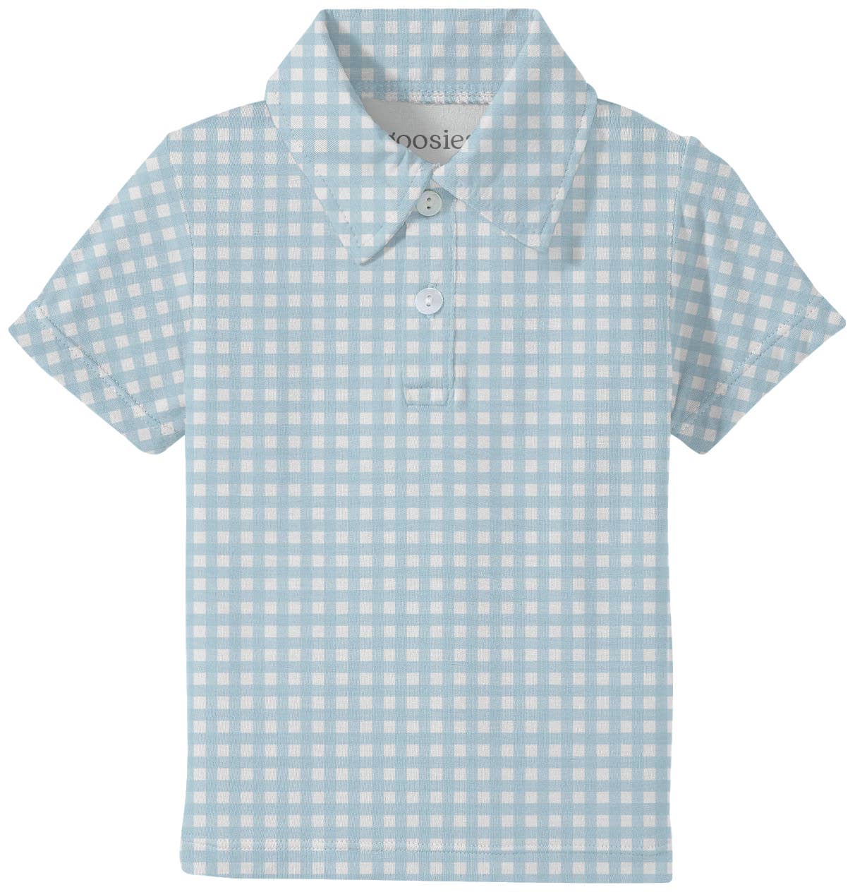 Blue Gingham (Spring/Easter) Short Sleeve Polo Shirt