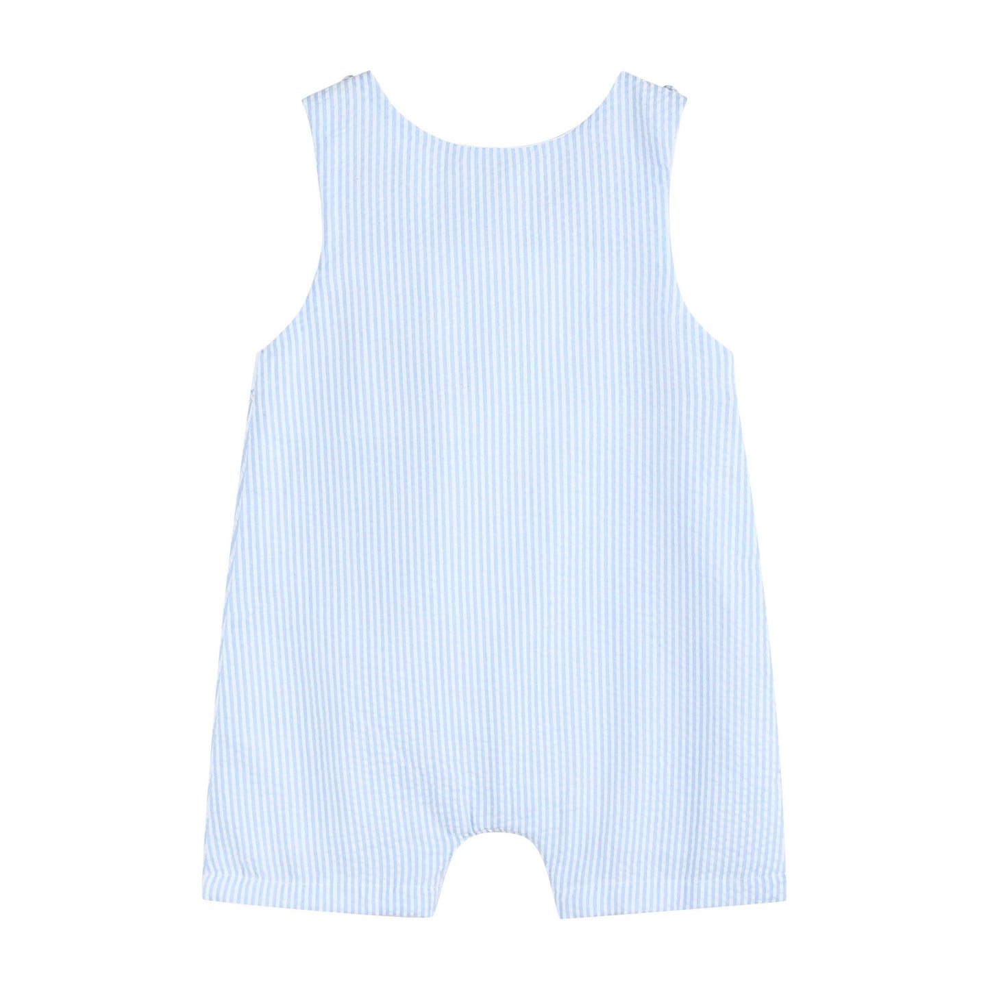 Seersucker Bunny Smocked Overalls