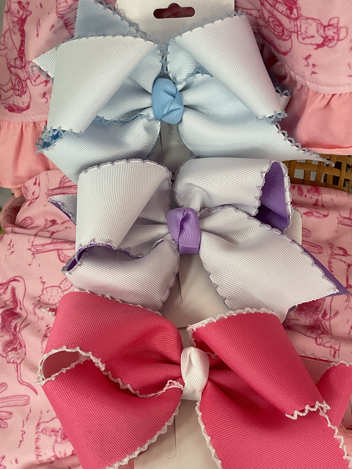 Lace Trim Barrette Bow