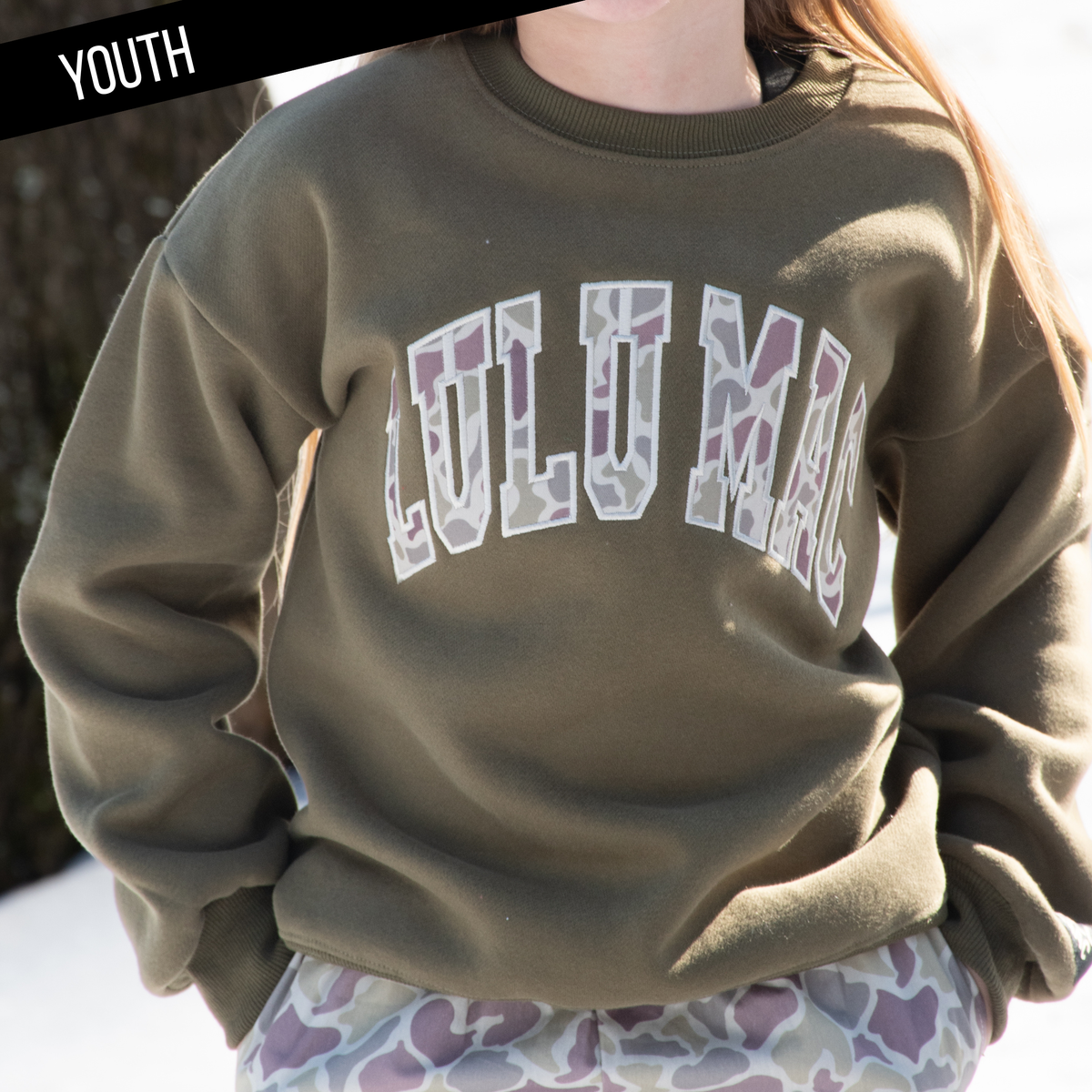 CAMO GREEN LULU MAC PULLOVER