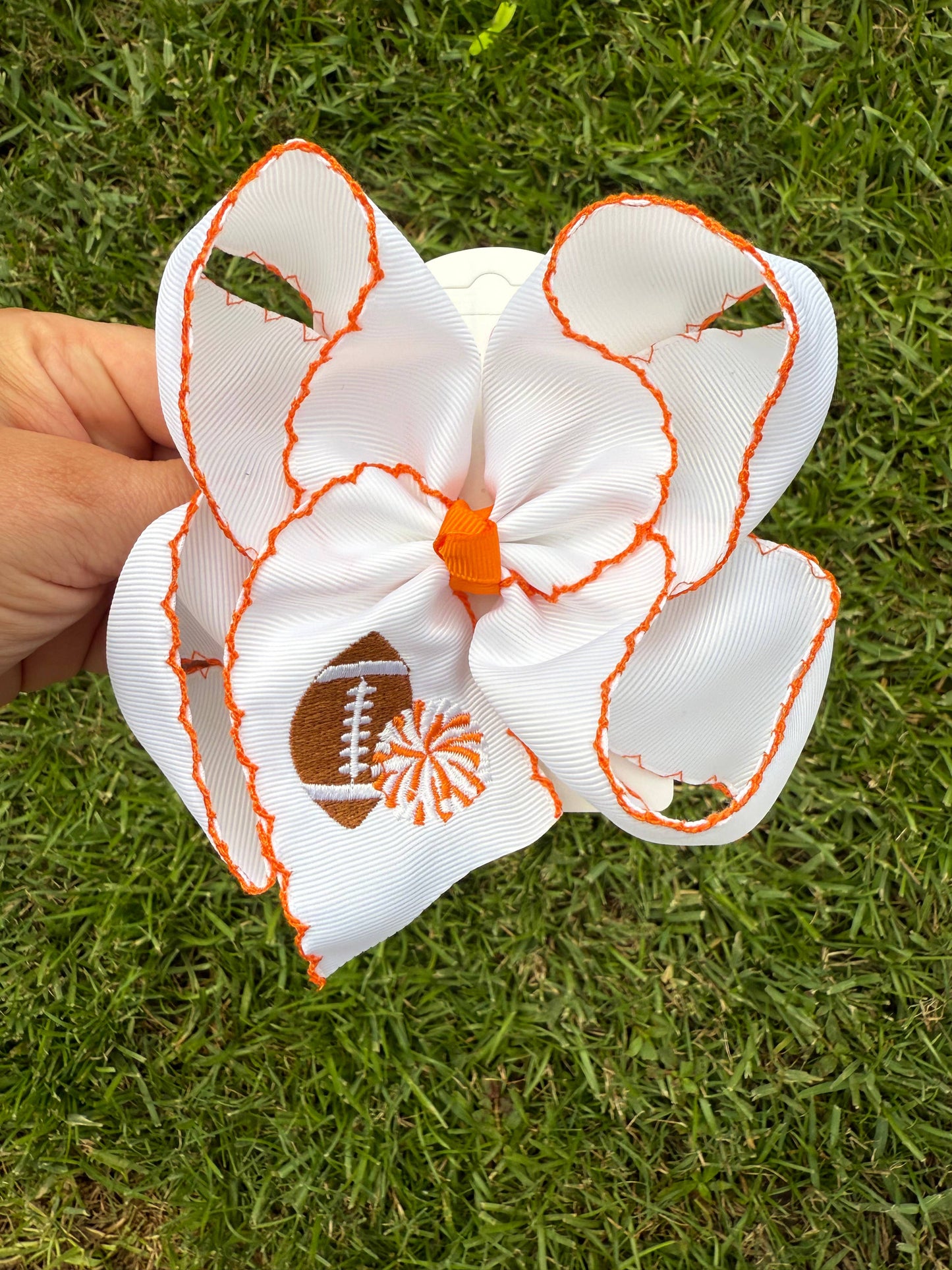 Kick-Off Cuties Embroidered Hair Bows