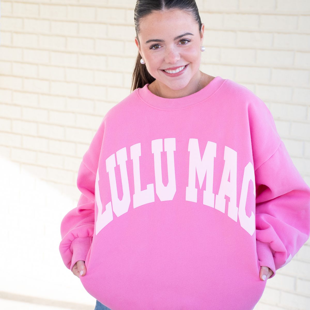 Pink/Light Pink Puff LULU MAC PULLOVER