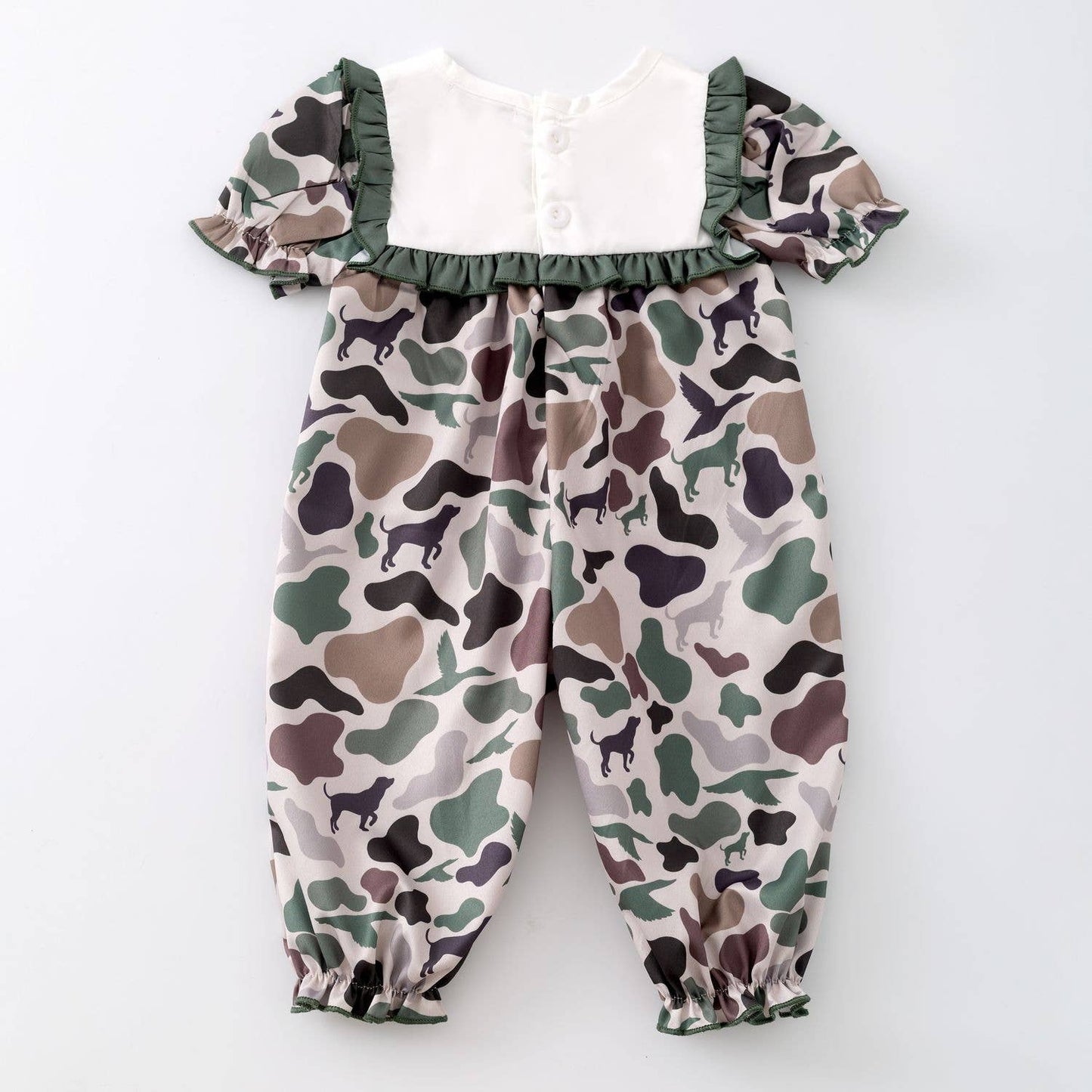 Camo Embroidery Baby Romper