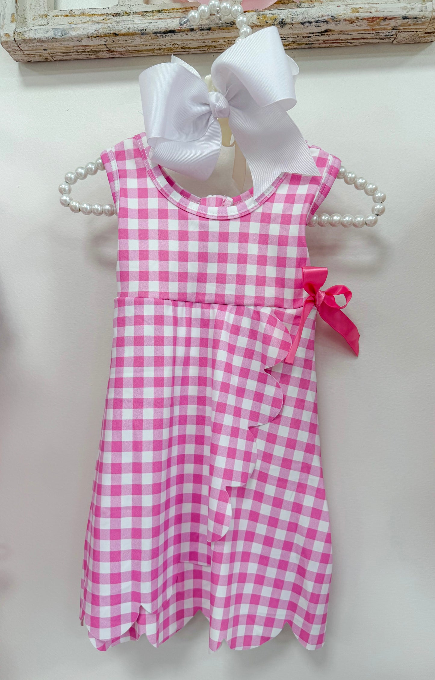 Pink Gingham Active Dress