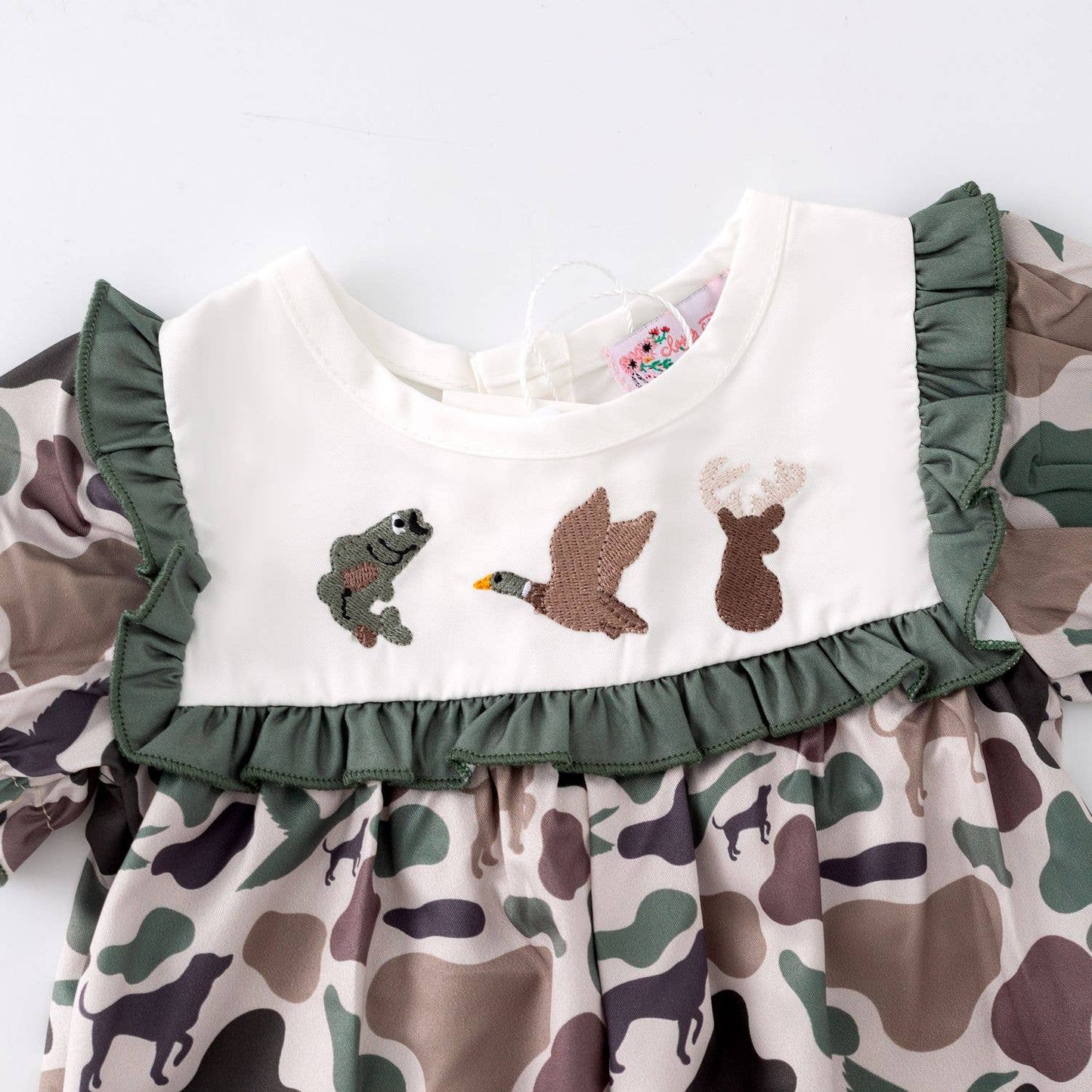 Camo Embroidery Baby Romper