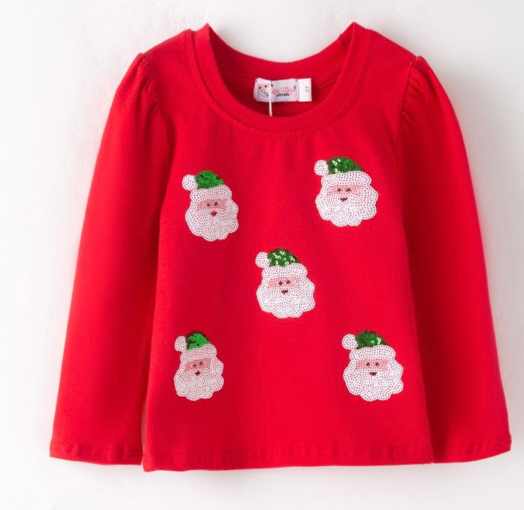 Sequin Santa Pullover