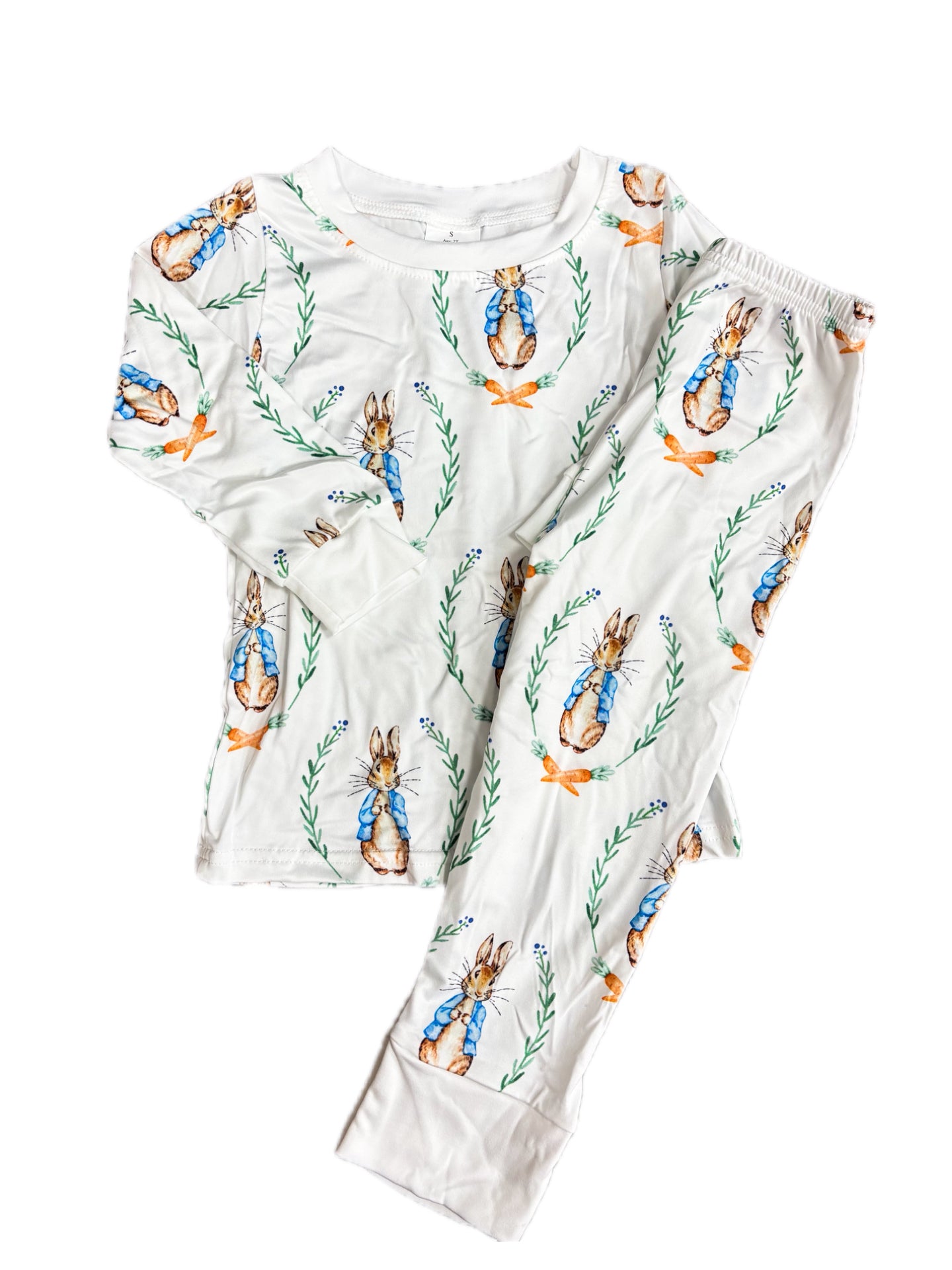 White Vintage Rabbit Pjs