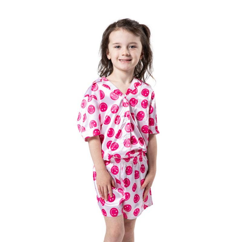 Sweet Smiles Satin Pajama Short Set