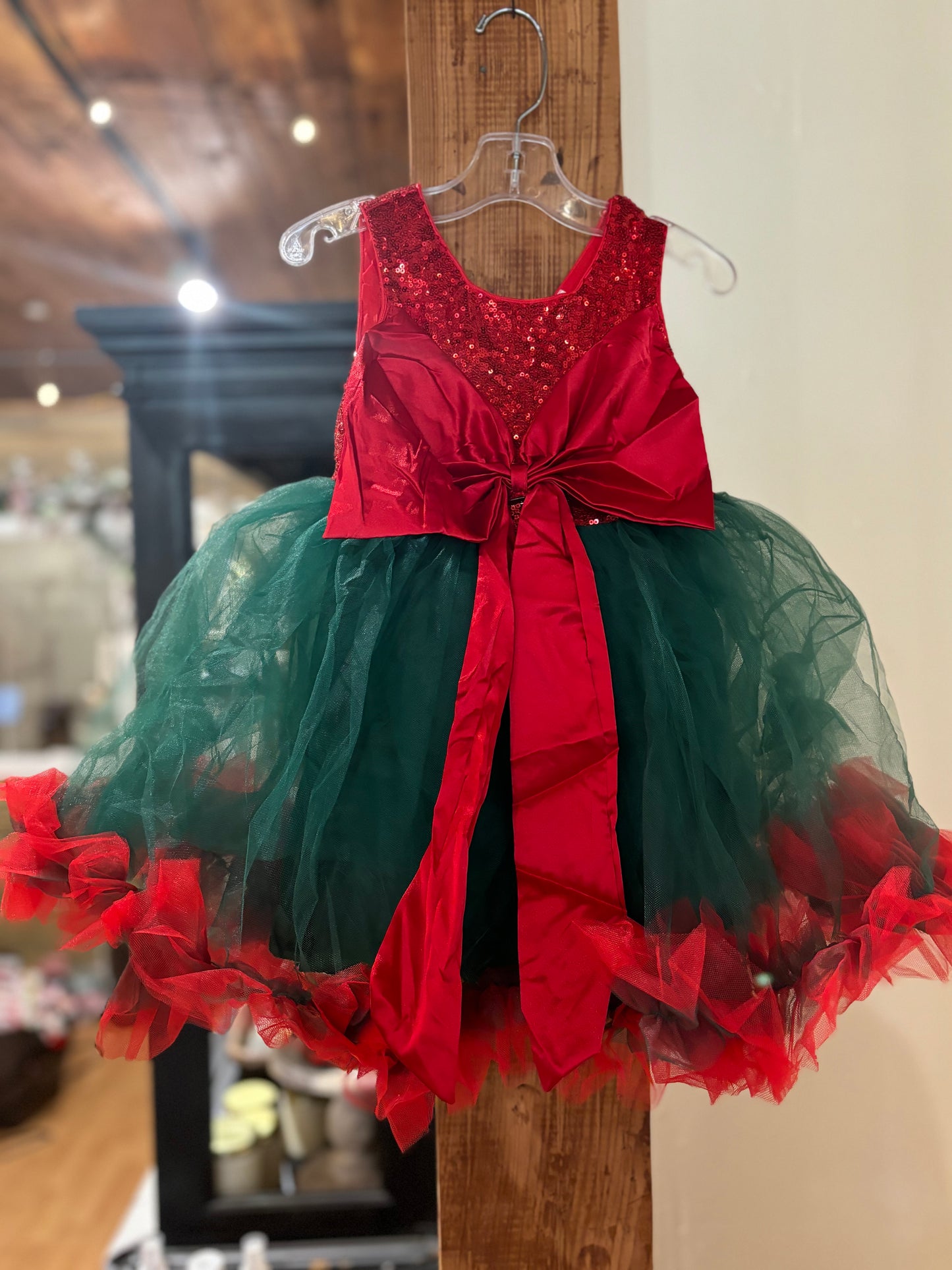 Red Bow Tulle Dress