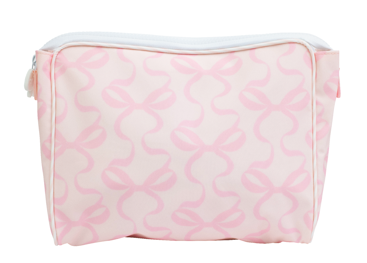 The Go Bag in Bows on Pink