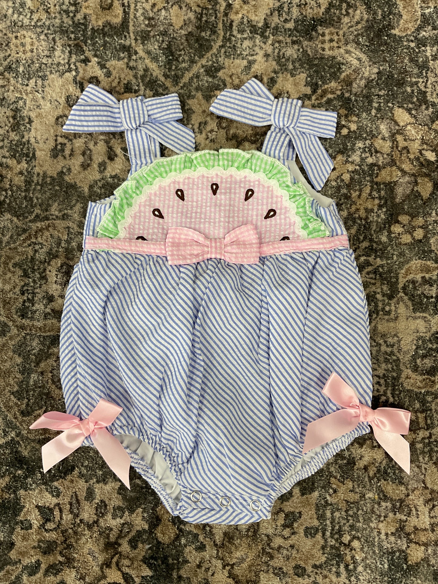 Watermelon Stripe Girl Bubble