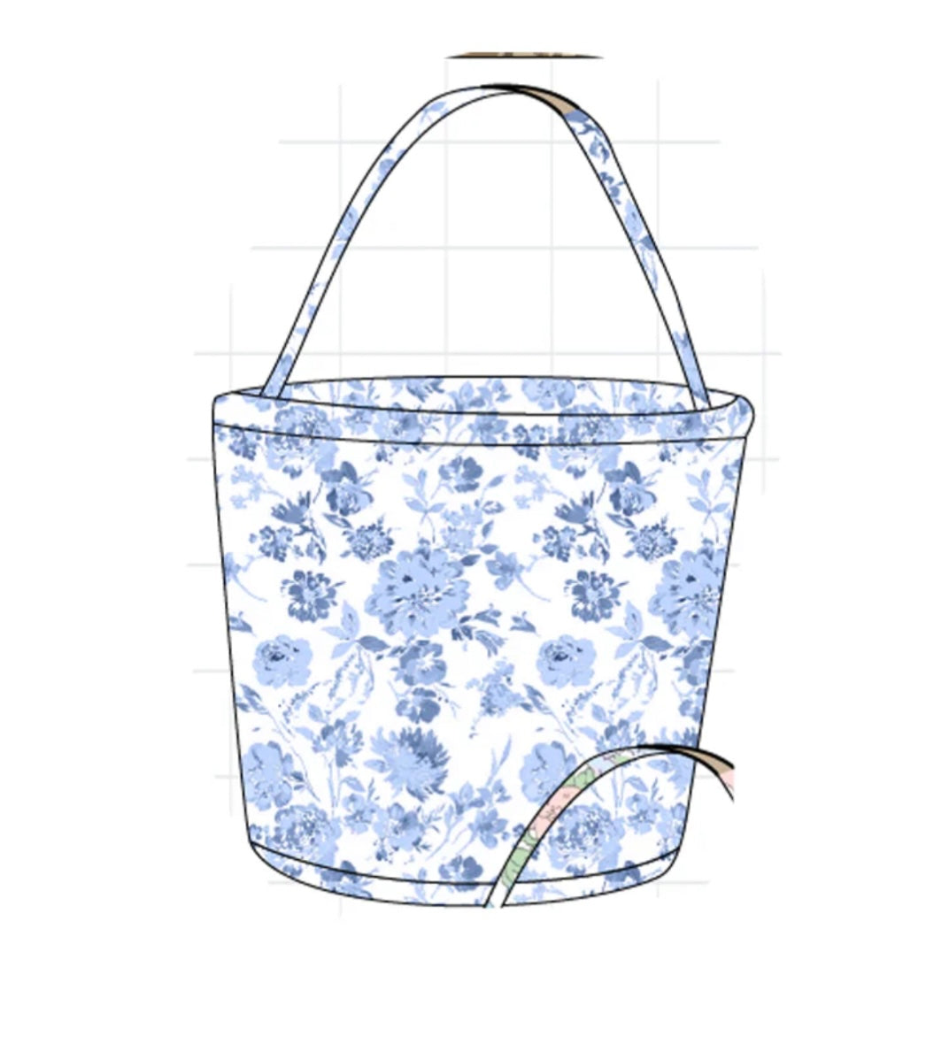 Blue Floral Basket PRE•ORDER
