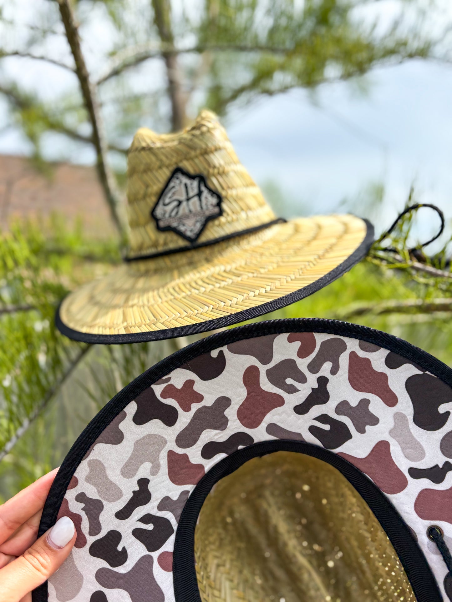 Camo Straw Hat