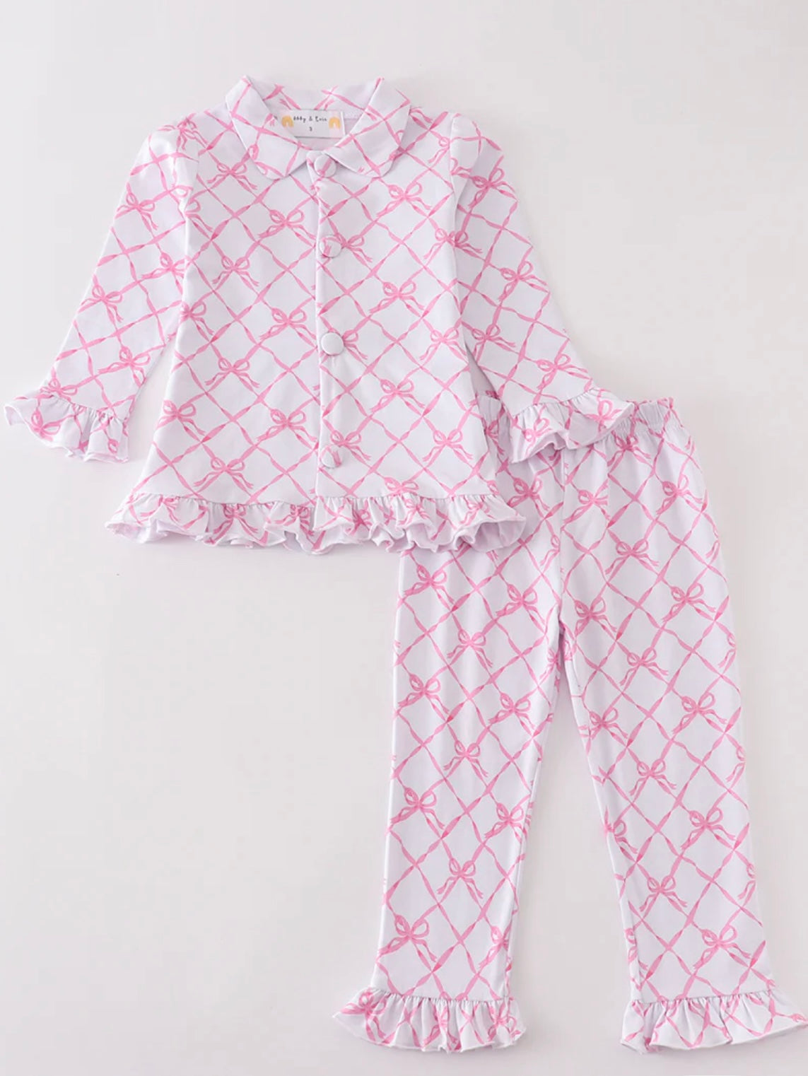 Pink Bow Pj Set