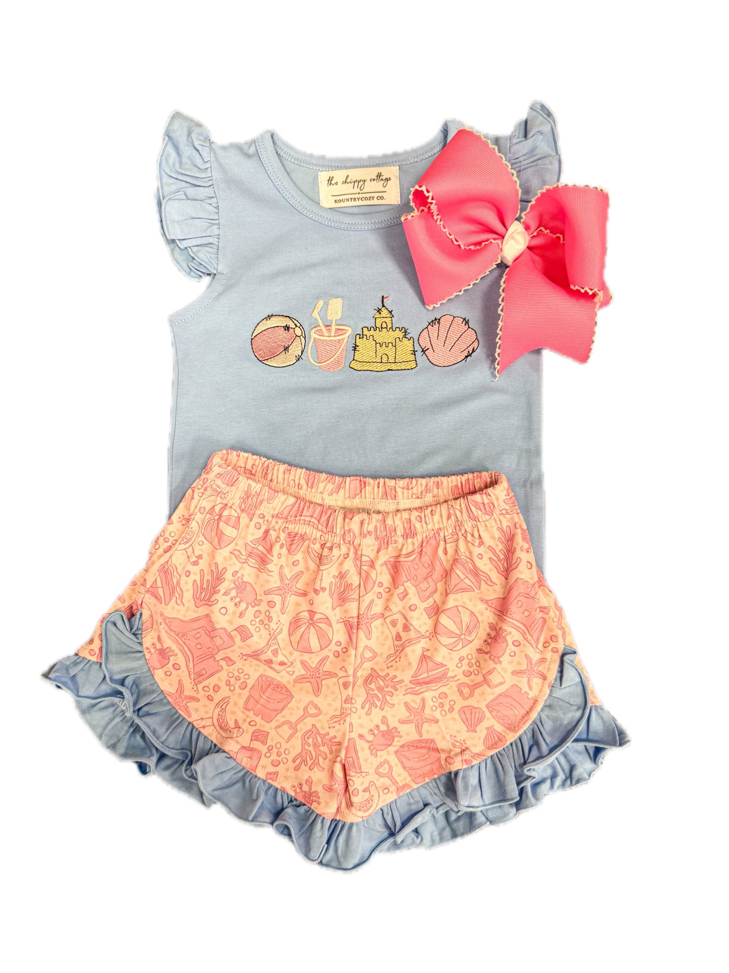 Pink Beach Day Short Set