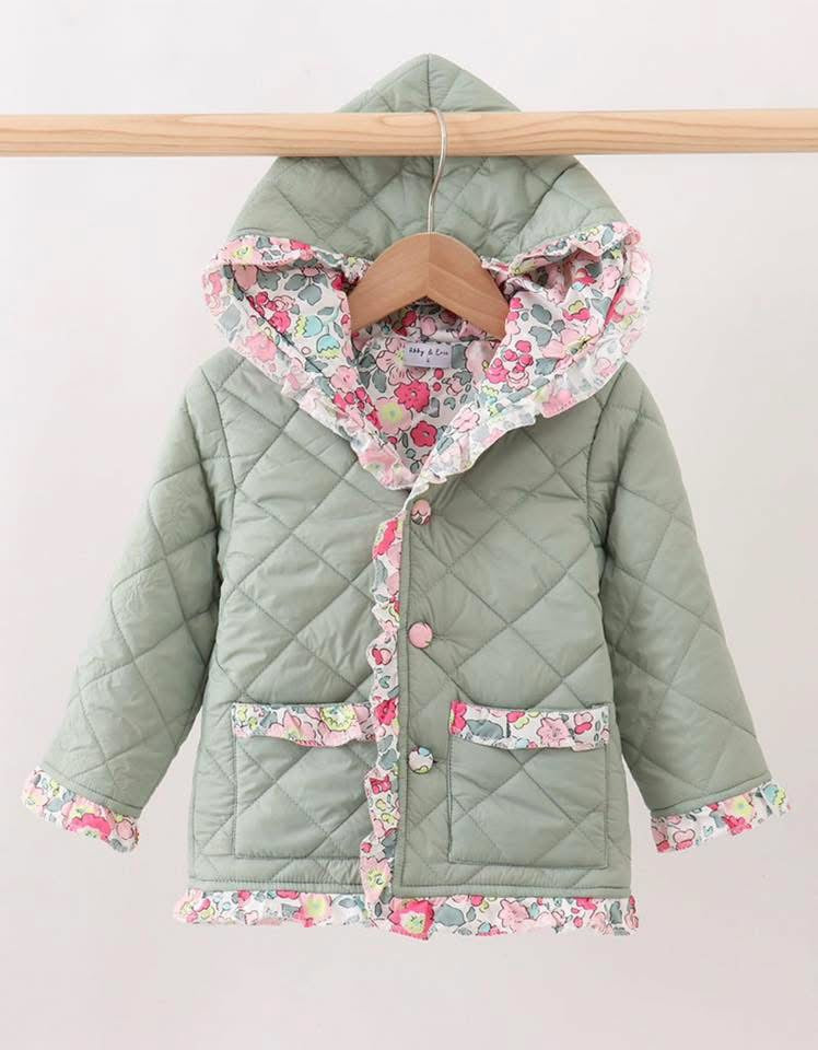 Sage Floral Quilt Jacket