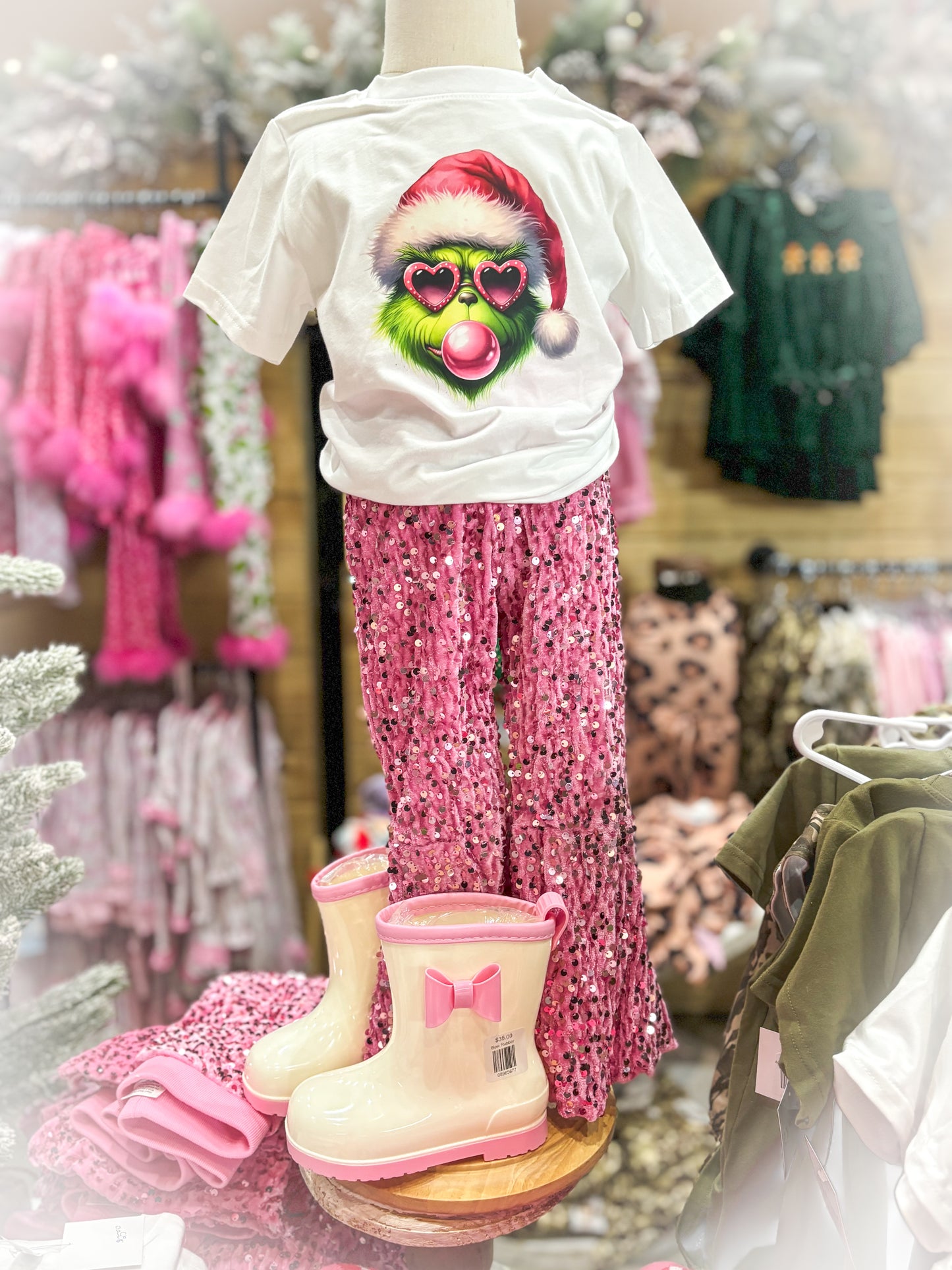 Bubble Gum Green Animal Tee