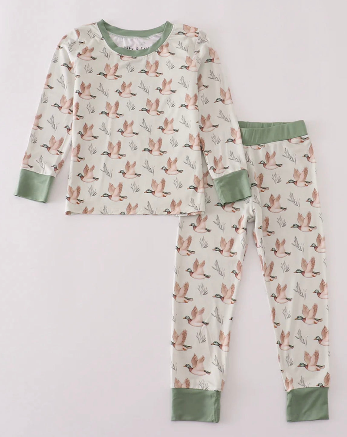 Green Mallard Bamboo Pant Set