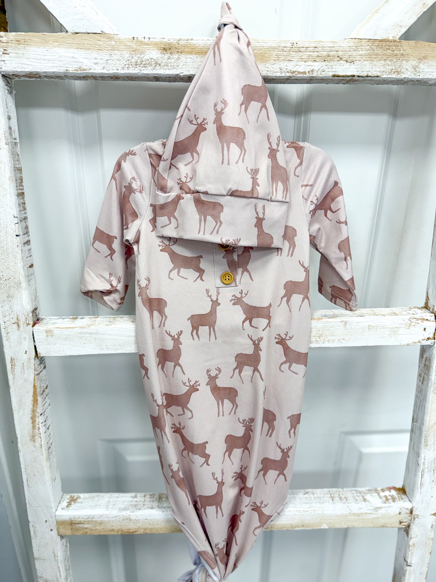 Deer Baby Knotted Gown