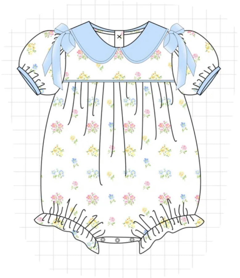Blue Floral Bubble PRE•ORDER