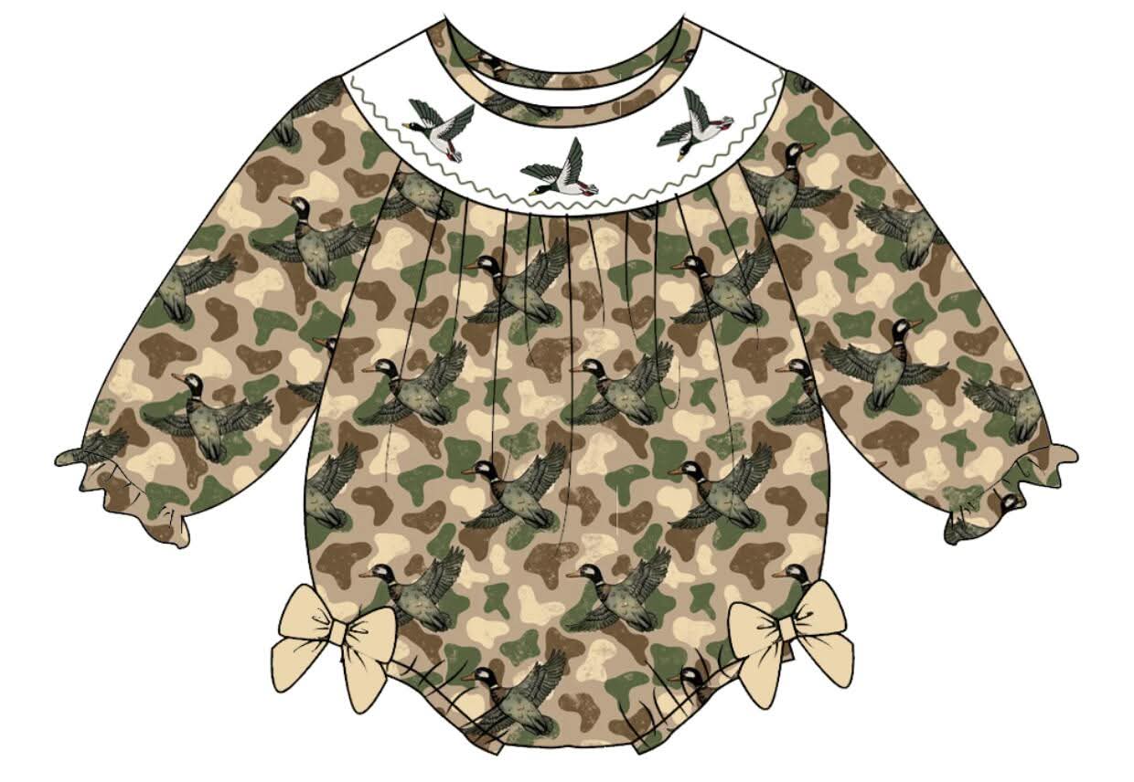 Mallard Camo Girly Smock Bubble PRE•ORDER