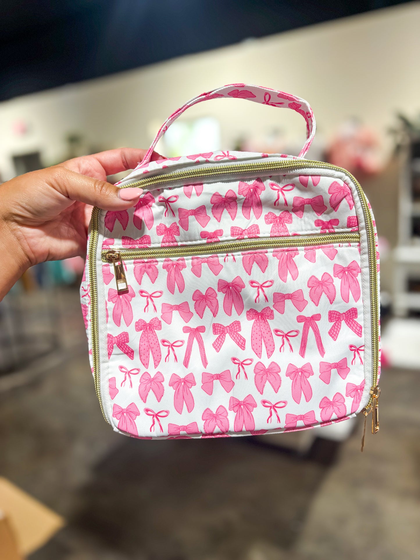 Hot Pink Bow Lunch Box